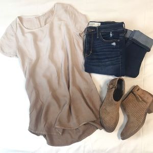 Bohme ombré creme blouse